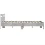 Concrete gray engineered wood bed with headboard 120x190 cm by , Beds and slatted bases - Ref: Foro24-3207451, Price: 150,03 ...