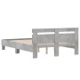 Cama con cabecero madera de ingeniería gris hormigón 120x190 cm de , Camas y somieres - Ref: Foro24-3207451, Precio: 152,76 €...