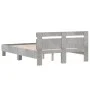 Concrete gray engineered wood bed with headboard 120x190 cm by , Beds and slatted bases - Ref: Foro24-3207451, Price: 150,03 ...