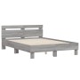 Sonoma-graues Holzwerkstoffbett mit Kopfteil 120 x 190 cm von , Betten und Lattenroste - Ref: Foro24-3207453, Preis: 130,72 €...