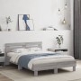 Sonoma-graues Holzwerkstoffbett mit Kopfteil 120 x 190 cm von , Betten und Lattenroste - Ref: Foro24-3207453, Preis: 130,72 €...