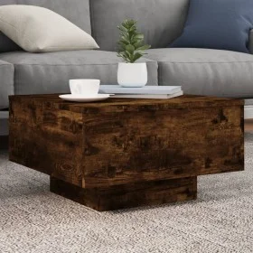 Engineered wood smoked oak coffee table 55x55x31 cm by , Coffee table - Ref: Foro24-836571, Price: 45,74 €, Discount: %