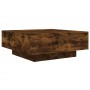 Smoked oak coffee table with LED lights 80x80x31 cm by , Coffee table - Ref: Foro24-836592, Price: 83,20 €, Discount: %