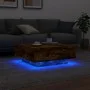 Couchtisch mit LED-Leuchten Räuchereiche 80x80x31 cm von , Couchtisch - Ref: Foro24-836592, Preis: 81,66 €, Rabatt: %