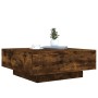 Smoked oak coffee table with LED lights 80x80x31 cm by , Coffee table - Ref: Foro24-836592, Price: 83,20 €, Discount: %