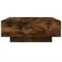 Smoked oak coffee table with LED lights 80x80x31 cm by , Coffee table - Ref: Foro24-836592, Price: 81,66 €, Discount: %