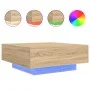 Couchtisch mit LED-Leuchten Sonoma Eiche 80x80x31 cm von , Couchtisch - Ref: Foro24-836590, Preis: 79,82 €, Rabatt: %