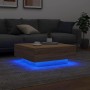 Sonoma oak LED coffee table 80x80x31 cm by , Coffee table - Ref: Foro24-836590, Price: 81,87 €, Discount: %