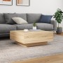 Sonoma oak LED coffee table 80x80x31 cm by , Coffee table - Ref: Foro24-836590, Price: 81,87 €, Discount: %