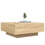 Sonoma oak LED coffee table 80x80x31 cm by , Coffee table - Ref: Foro24-836590, Price: 81,87 €, Discount: %