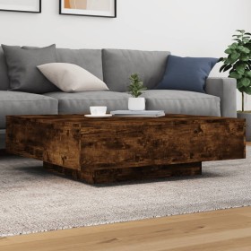 Engineered wood smoked oak coffee table 100x100x31 cm by , Coffee table - Ref: Foro24-836599, Price: 104,40 €, Discount: %