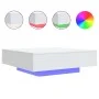 Mesa de centro con luces LED blanco 100x100x31 cm de , Mesas de centro - Ref: Foro24-836602, Precio: 97,27 €, Descuento: %