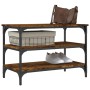 Engineered wood smoked oak shoemaker bench 70x38.5x49 cm by , Benches for halls and storage - Ref: Foro24-839040, Price: 47,7...