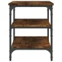 Engineered wood smoked oak shoemaker bench 70x38.5x49 cm by , Benches for halls and storage - Ref: Foro24-839040, Price: 47,1...