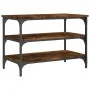 Engineered wood smoked oak shoemaker bench 70x38.5x49 cm by , Benches for halls and storage - Ref: Foro24-839040, Price: 47,1...