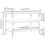 Engineered wood smoked oak shoemaker bench 70x38.5x49 cm by , Benches for halls and storage - Ref: Foro24-839040, Price: 47,1...