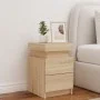 Mesita de noche con luces LED roble Sonoma 35x39x55 cm de , Mesitas de noche - Ref: Foro24-836753, Precio: 76,53 €, Descuento: %
