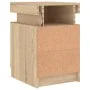 Mesita de noche con luces LED roble Sonoma 35x39x55 cm de , Mesitas de noche - Ref: Foro24-836753, Precio: 76,53 €, Descuento: %