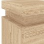 Bedside table with LED lights Sonoma oak 35x39x55 cm by , Nightstands - Ref: Foro24-836753, Price: 78,15 €, Discount: %