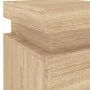 Mesita de noche con luces LED roble Sonoma 35x39x55 cm de , Mesitas de noche - Ref: Foro24-836753, Precio: 76,53 €, Descuento: %