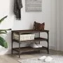 Engineered wood oak brown shoe bench 70x38.5x49 cm by , Benches for halls and storage - Ref: Foro24-839042, Price: 48,61 €, D...