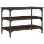 Engineered wood oak brown shoe bench 70x38.5x49 cm by , Benches for halls and storage - Ref: Foro24-839042, Price: 48,61 €, D...