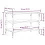 Engineered wood oak brown shoe bench 70x38.5x49 cm by , Benches for halls and storage - Ref: Foro24-839042, Price: 48,61 €, D...