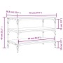 Holzwerkstoff Schuhbank braune Eiche 70x38,5x49 cm von , Bänke für Hallen und Lager - Ref: Foro24-839042, Preis: 49,21 €, Rab...