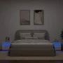 Mesitas de noche con luces LED 2 unidades blanco 50x40x45 cm de , Mesitas de noche - Ref: Foro24-836764, Precio: 113,07 €, De...