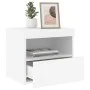 Mesitas de noche con luces LED 2 unidades blanco 50x40x45 cm de , Mesitas de noche - Ref: Foro24-836764, Precio: 113,07 €, De...