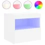 Mesitas de noche con luces LED 2 unidades blanco 50x40x45 cm de , Mesitas de noche - Ref: Foro24-836764, Precio: 113,07 €, De...