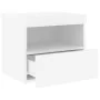 Mesitas de noche con luces LED 2 unidades blanco 50x40x45 cm de , Mesitas de noche - Ref: Foro24-836764, Precio: 113,07 €, De...
