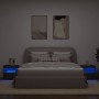 Bedside tables with LED lights, 2 units, black, 50x40x45 cm by , Nightstands - Ref: Foro24-836766, Price: 104,97 €, Discount: %
