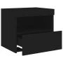 Mesitas de noche con luces LED 2 unidades negro 50x40x45 cm de , Mesitas de noche - Ref: Foro24-836766, Precio: 103,43 €, Des...