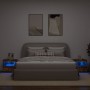 Nachttische mit LED-Leuchten 2 Stück geräucherte Eiche 50x40x45 cm von , Nachttische - Ref: Foro24-836772, Preis: 89,12 €, Ra...