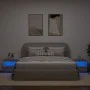 Bedside tables with LED lights 2 pcs concrete gray 50x40x45 cm by , Nightstands - Ref: Foro24-836770, Price: 78,48 €, Discoun...