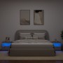 Nachttische mit LED-Leuchten 2 Stück betongrau 50x40x45 cm von , Nachttische - Ref: Foro24-836770, Preis: 79,42 €, Rabatt: %