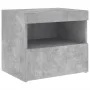 Bedside tables with LED lights 2 pcs concrete gray 50x40x45 cm by , Nightstands - Ref: Foro24-836770, Price: 78,48 €, Discoun...