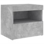 Nachttische mit LED-Leuchten 2 Stück betongrau 50x40x45 cm von , Nachttische - Ref: Foro24-836770, Preis: 79,42 €, Rabatt: %