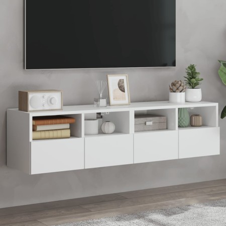 Wand-TV-Möbel 2 Stk. Ingenieurholz weiß 60x30x30 cm von , TV-Möbel - Ref: Foro24-836855, Preis: 67,07 €, Rabatt: %