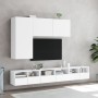 Wall-mounted TV furniture set, engineered wood, white, 2 units, 60x30x30 cm by , TV Furniture - Ref: Foro24-836855, Price: 67...