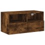 TV-Wandmöbel aus geräuchertem Eichenholz, 60x30x30 cm von , TV-Möbel - Ref: Foro24-836862, Preis: 43,35 €, Rabatt: %