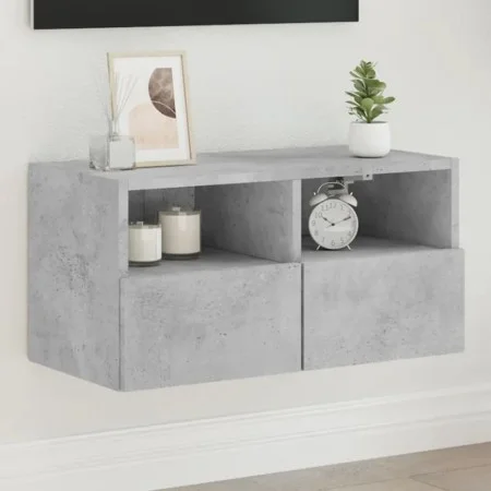 Mueble de pared TV madera ingeniería gris hormigón 60x30x30 cm de , Muebles TV - Ref: Foro24-836860, Precio: 38,73 €, Descuen...