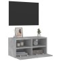 Grauer Beton Holzwerkstoff TV Wandmöbel 60x30x30 cm von , TV-Möbel - Ref: Foro24-836860, Preis: 39,30 €, Rabatt: %
