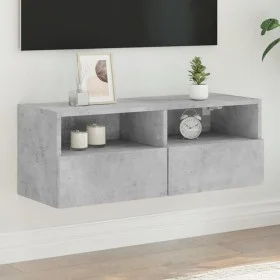 Grauer Beton Holzwerkstoff TV Wandmöbel 80x30x30 cm von , TV-Möbel - Ref: Foro24-836874, Preis: 43,14 €, Rabatt: %