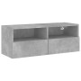 Mueble de pared TV madera ingeniería gris hormigón 80x30x30 cm de , Muebles TV - Ref: Foro24-836874, Precio: 43,73 €, Descuen...