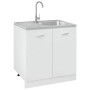 Fregadero de cocina con escurridor acero inox 800x600x155 mm