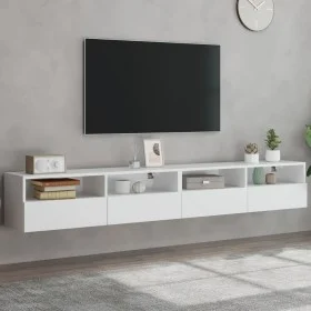 Wand-TV-Möbel 2 Stk. Ingenieurholz weiß 100x30x30 cm von , TV-Möbel - Ref: Foro24-836883, Preis: 101,91 €, Rabatt: %