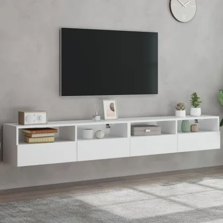 Wand-TV-Möbel 2 Stk. Ingenieurholz weiß 100x30x30 cm von , TV-Möbel - Ref: Foro24-836883, Preis: 101,91 €, Rabatt: %