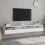 Wand-TV-Möbel 2 Stk. Ingenieurholz weiß 100x30x30 cm von , TV-Möbel - Ref: Foro24-836883, Preis: 105,57 €, Rabatt: %
